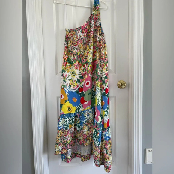 Sarah Campbell for Anthropologie One-Shoulder Midi Dress Size XXS - Picture 3 of 13